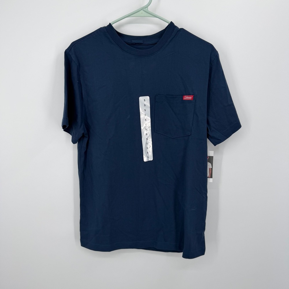 Coleman Pocket Tee Mens Small Dark Denim Blue Cotton Short Sleeve SACS6C6844‎